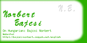 norbert bajcsi business card